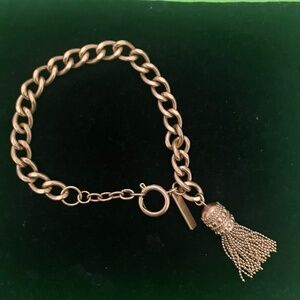Rachel Zoe Gold Chain Bracelet with Tassel detail